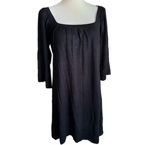 NWT MAX STUDIO Womens Black Square Neck Dress Size Large